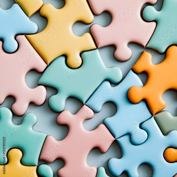 Obraz white puzzle with missing piece