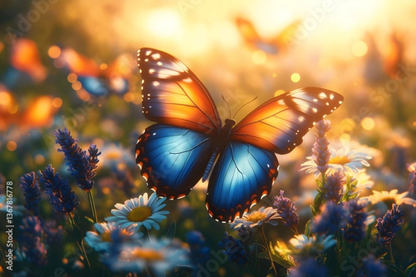 Obraz butterfly on a flower