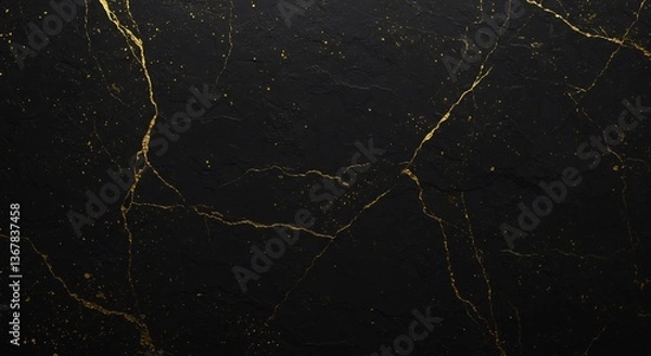 Obraz 黒金模様 深みのある光沢 優雅な質感