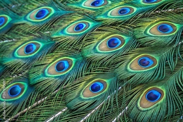 Fototapeta close up of peacock feather