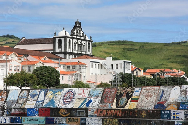 Fototapeta Blick auf Horta, Insel Faial in der Inselgruppe der Azoren