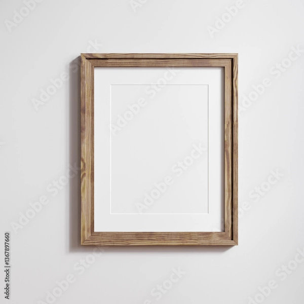 Fototapeta Vertical mockup poster frame close up, 3x4 paper ratio, 3d render