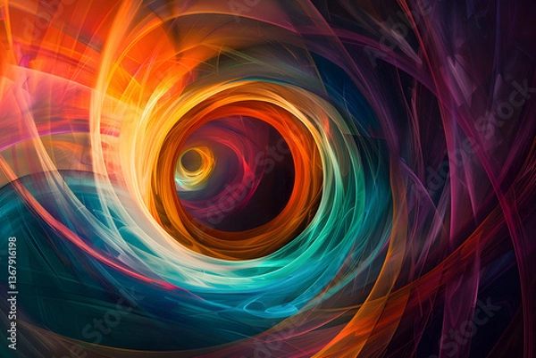 Obraz Abstract Visualization of the Zeta Function: A Representation of Mathematical Complexity and Beauty