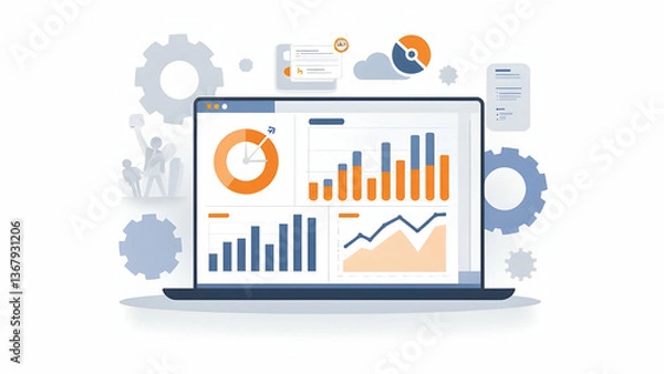 Fototapeta  Customer Support Analytics: Service Performance Metrics 