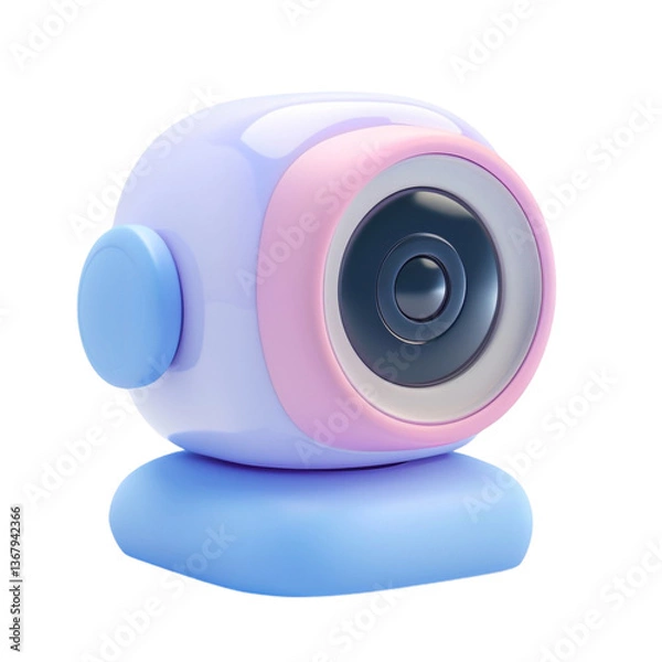 Obraz 3D Webcam Illustration Isolated on Transparent Background