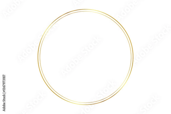 Obraz Gold circle frame bokeh
