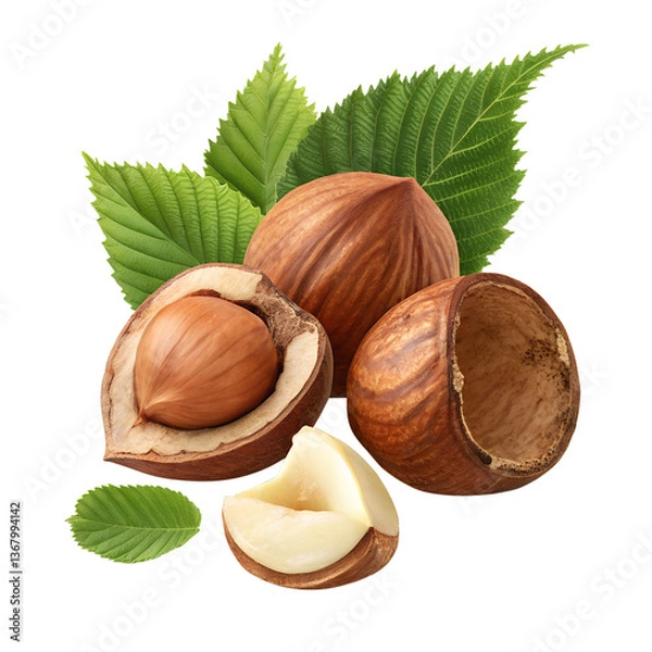 Fototapeta Nuts on Transparent Background