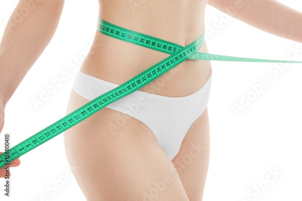 Fototapeta woman body with ruler 