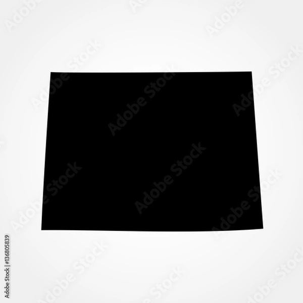 Obraz U.S. state on the U.S map Wyoming 