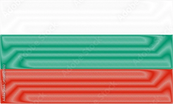 Fototapeta Bulgaria Liberation Day March 3. Scribble style Bulgaria flag vector background. Poster, card, banner.