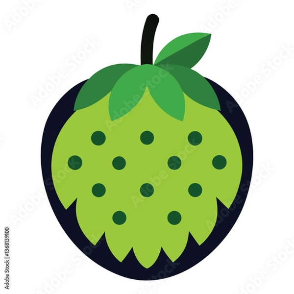 Obraz custard apple fruits vector art-illusion 