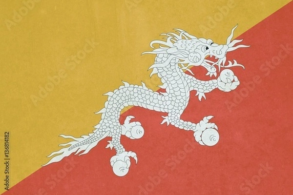 Fototapeta Bhutan flag pattern