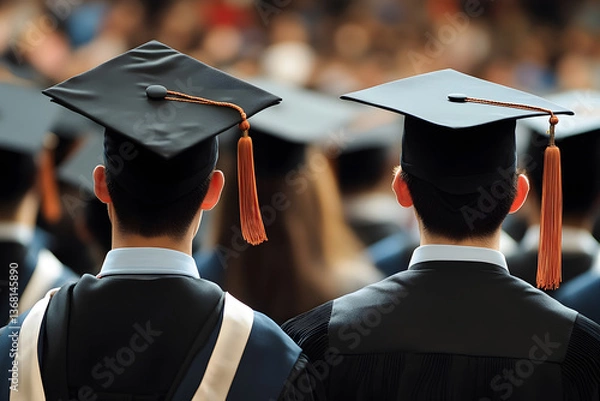 Fototapeta Portrait, student and happy at graduation with certificate in university for success and achievement. Face, scroll and college graduate holding degree for education milestone, award and diploma	