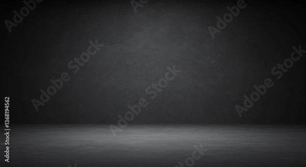 Obraz Dark Moody Studio Background Subtle Lighting. AI Generated