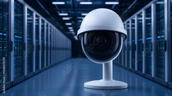 Fototapeta Security camera monitoring server room (1)