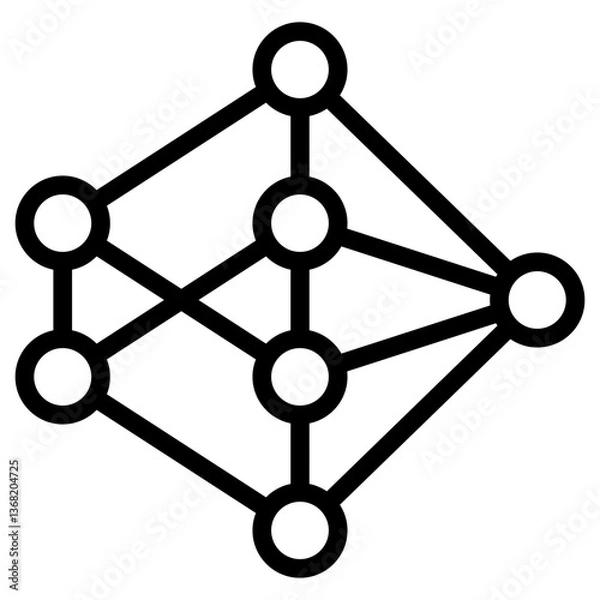 Fototapeta Neural Network Icon