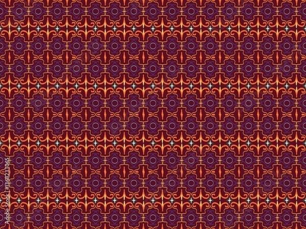 Fototapeta seamless pattern with colorful pattern