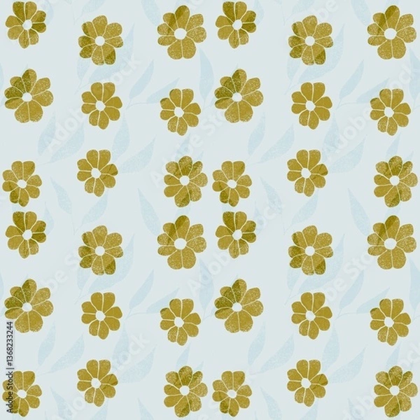 Obraz seamless pattern with yellow flowers