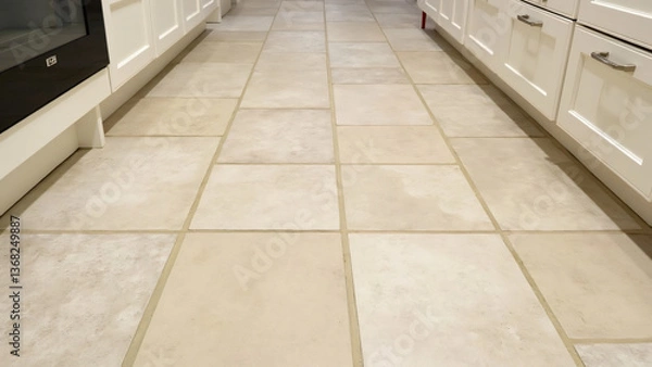 Obraz Warm Sandstone Tile Kitchen Flooring