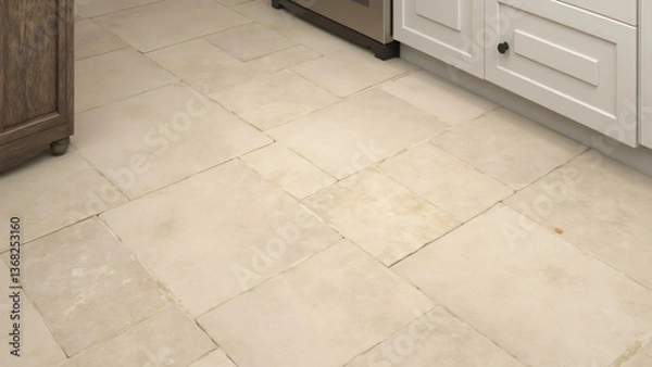 Obraz Warm Sandstone Tile Kitchen Flooring