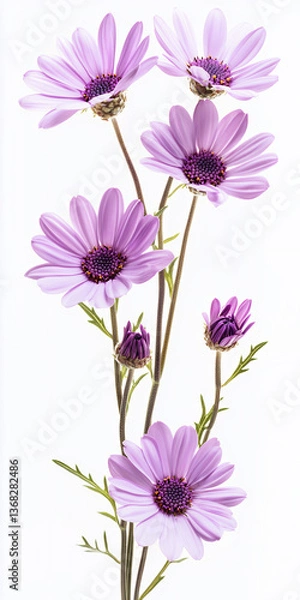 Obraz pink flowers isolated on white