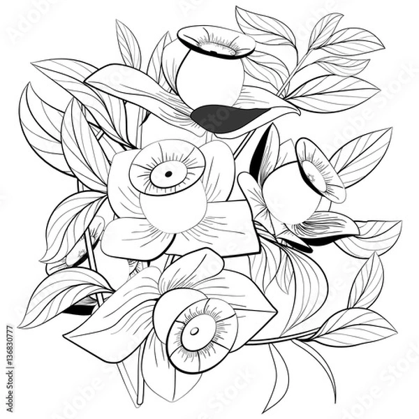 Fototapeta Fantasy abstract flowers 