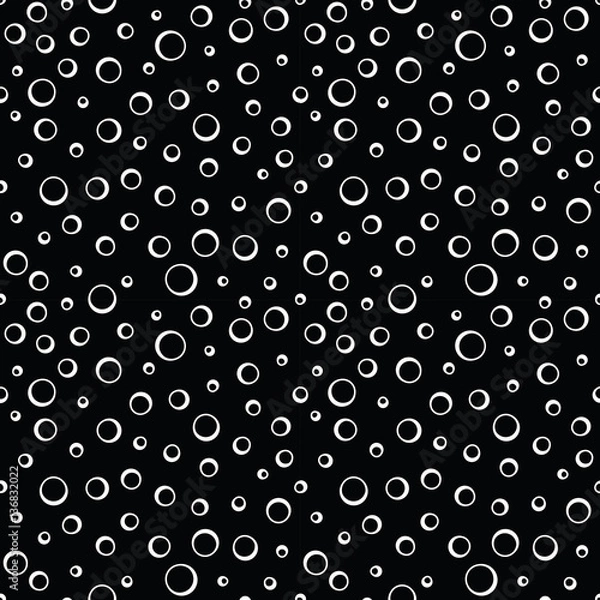 Fototapeta abstract geometric black and white vector bubbles pattern