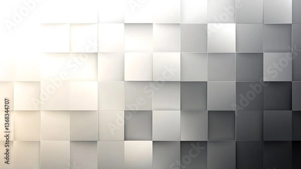 Fototapeta Abstract gradient geometric square block background with shadow effect for creative designs