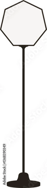 Fototapeta Illustration of a standing signage holder with blank copy space. Empty sign board for your design. 