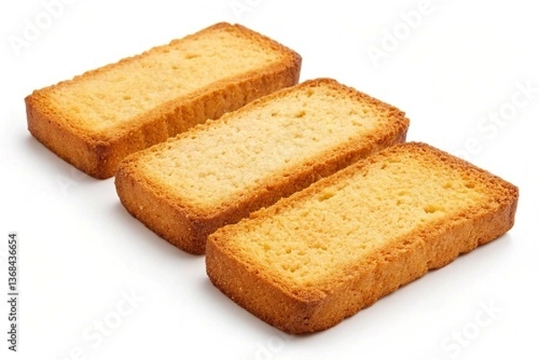 Fototapeta Cake rusks isolated on transparent background
