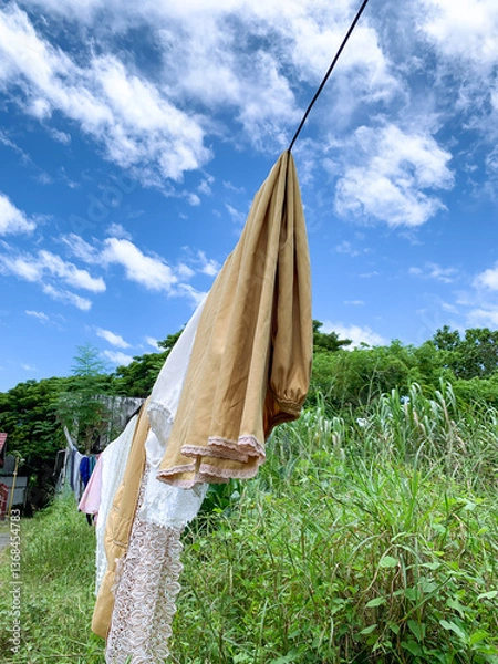 Obraz laundry drying in the sun