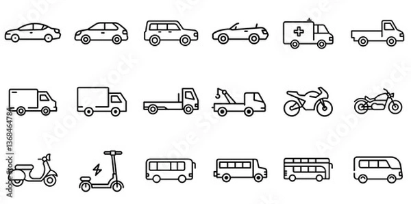 Fototapeta "Vehicle Icon Representing Transportation, Automotive Industry, and Mobility Solutions"