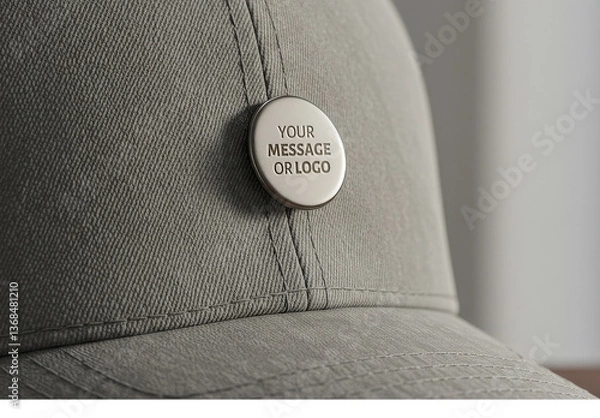 Obraz Pin on Cap Mockup