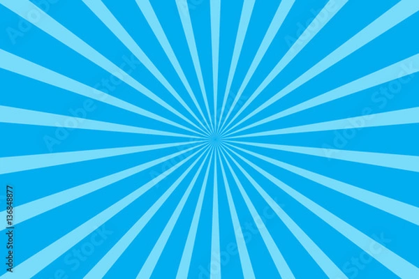 Obraz blue radial starburst background vector illustration