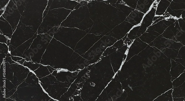 Obraz Black and white marble texture elegant design. AI Generated