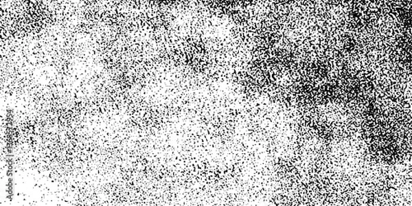 Fototapeta Distressed black texture. Dark grainy texture on white background. Rusted white effect. Grunge design elements. Vector illustration.