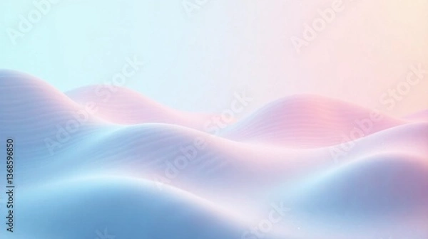 Fototapeta Pastel Dreamscape Soft, undulating hills bathed in a gentle, ethereal light, creating a serene and calming visual experience.