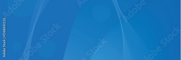 Fototapeta Abstract blue background with flowing lines