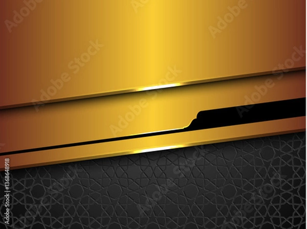 Obraz Elegant Gold and Black Background with Decorative Texture and Highlights