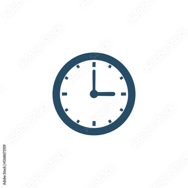 Fototapeta clock icon vector illustration
