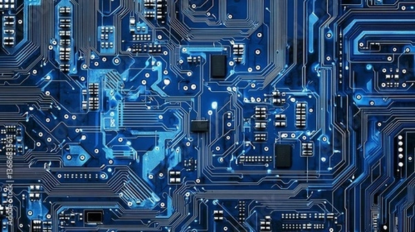 Fototapeta Exploring the Innovations of Advanced Blue Circuit Board Technology 