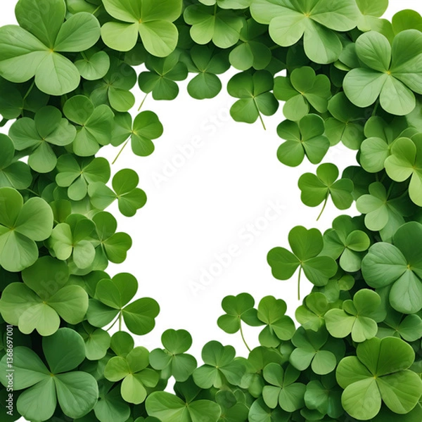Fototapeta Lush Clover Leaf Frame 