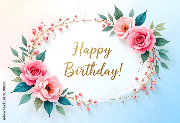 Obraz card with roses