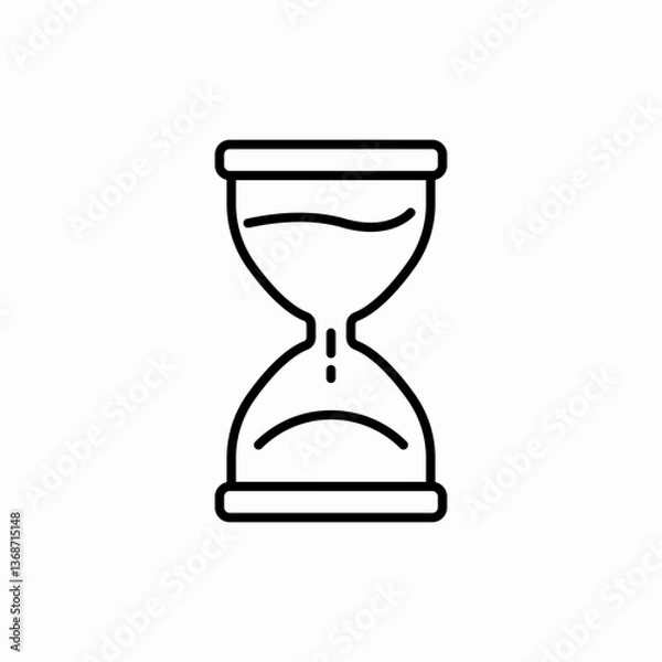Obraz Hourglass timer sand icon vector sign