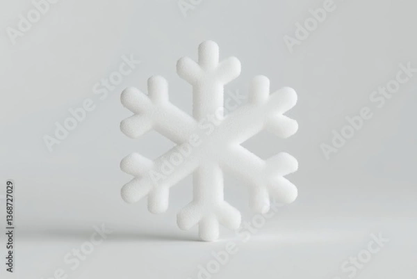 Obraz Simple white snowflake icon