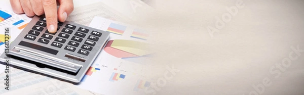 Obraz hand with calculator