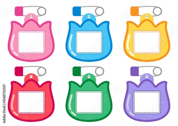 Fototapeta ネームプレート■チューリップ型の名札セット