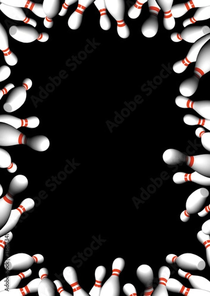 Fototapeta kręgle 3d