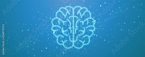 Fototapeta Human brain concept of high technology