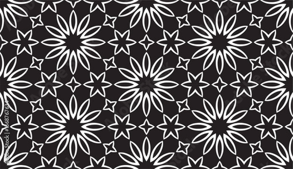 Fototapeta Eternal Flow: Abstract Black & White Pattern